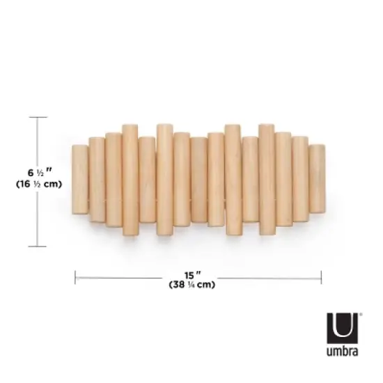 Umbra Picket 5 Hooks Natural Finish image {9}