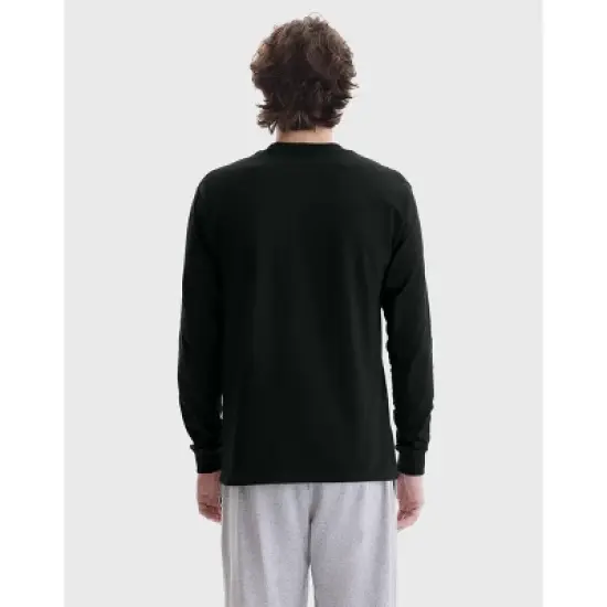 Hanes Beefy Men's Long Sleeve T-Shirt, Cotton image {2}