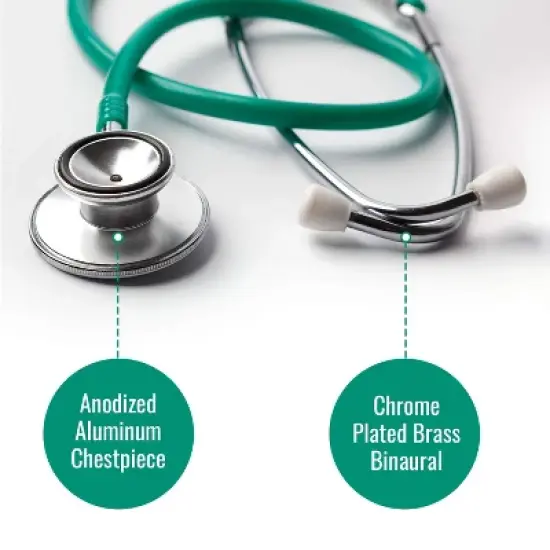 MABIS Spectrum Dual Head Lightweight Cardiology Stethoscope, Blue image {1}