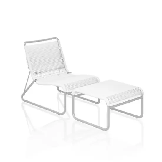 Lita 2pc Patio Lounge and Ottoman Set - CosmoLiving image {5}