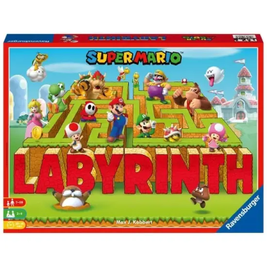 Ravensburger Super Mario Labyrinth Sliding Board Game: Creative Thinking & Problem Solving, 2-4 Players, 20-30 Minutes image {1}