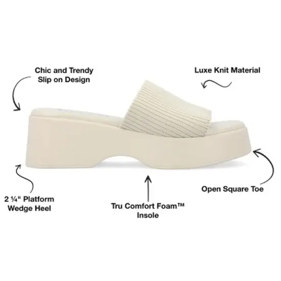 Journee Collection Womens Emani Tru Comfort Foam Platform Slip On Sandal image {7}