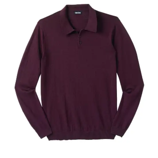 KingSize Men's Big & Tall Lightweight Polo Sweater image {1}