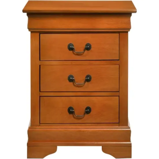 Passion Furniture Louis Philippe 3-Drawer Nightstand (29 in. H x 16 in. W x 21 in. D) image {6}