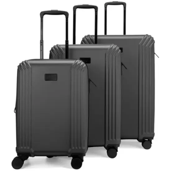 Badgley Mischka Evalyn 3pc Expandable Hardside Spinner Luggage Set - Gray image {6}