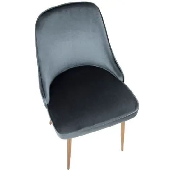 Set of 2 Marcl Contemporary Dining Chair Gold/Blue - LumiSource image {6}