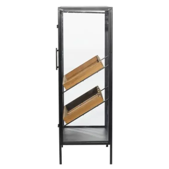 Contemporary Wood Standing Wine Rack Black - Olivia & May image {7}
