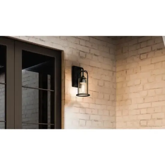 Urban Ambiance Luxury Farmhouse Outdoor Wall Sconce 12.75''H x 6.125''W,  Midnight Black Finish,  Henderson Collection, UHP1300 image {2}