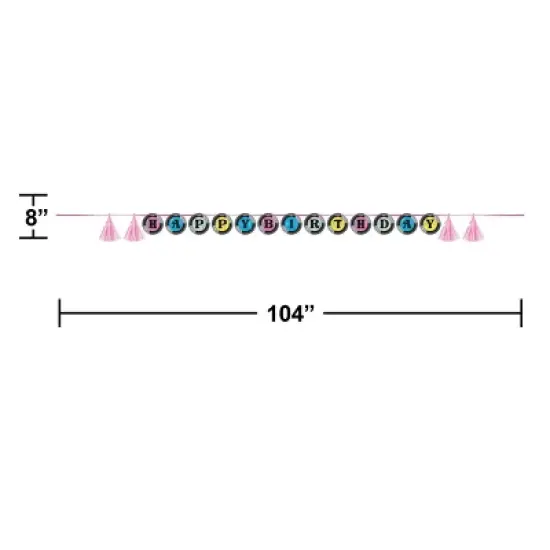 Creative Converting Birthday Beats Disco Party Tableware and Decor Set 27ct image {6}