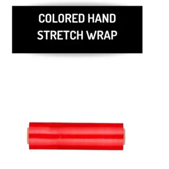 PSBM 4 Rolls Dark Red Hand Pallet Stretch Wrap, 18 in. x 1000 Ft. x 100 Gauge image {4}
