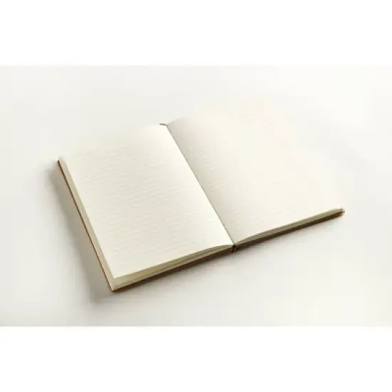 Denik Lined Journal Layflat with Ribbon Page Marker - Samantha: Leather Hard Cover, Narrow Ruled, 144 Pages, Orange image {3}