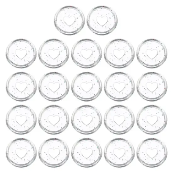 Unique Bargains Plastic DIY Notebook Planner Heart Binding Discs 22 Pcs image {6}