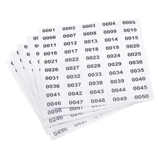 Unique Bargains Office Home Warehouse Self-Adhesive Consecutive Number Stickers 10 Sheet image {4}