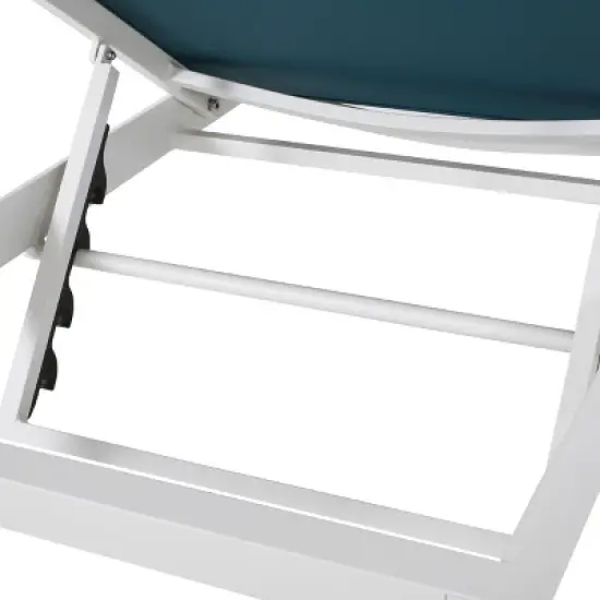 GDFStudio Crested Bay Outdoor Mesh and Aluminum Armless Adjustable Chaise Lounges (Set of 2) image {7}