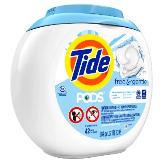 Tide Pods Laundry Detergent Pacs - Free & Gentle image {2}