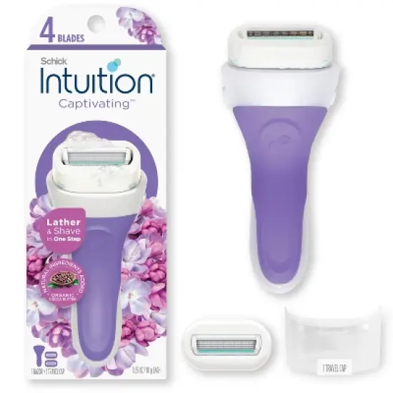 Schick Intuition Women&rsquo;s 4 Blades Reusable Captivating Razor Kit - 3ct image {7}
