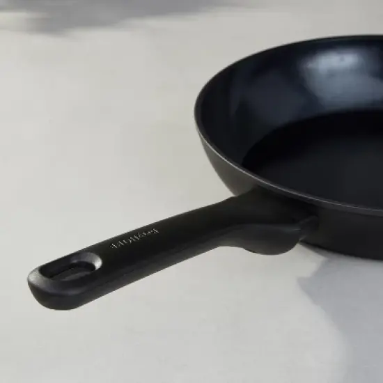 BergHOFF Helix 3Pc Nonstick Ceramic Frying Pan Set, Recycled Aluminum, Black image {2}