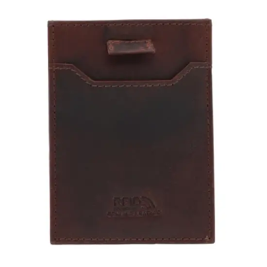 CTM Men's RFID Leather Front Pocket Card Sleeve Wallet image {5}