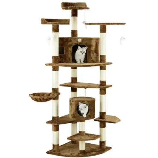 Go Pet Club 80" Classic Cat Tree House Furniture with Sisal Scratching Post F2030 image {3}