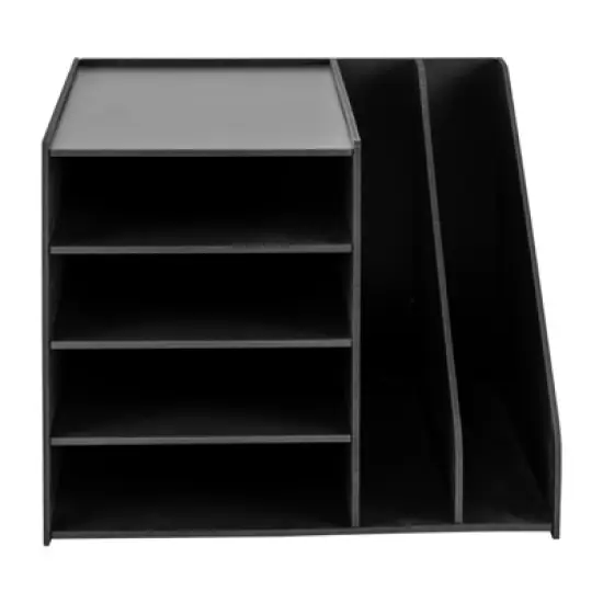 YIYIBYUS PVC File Holder Organizer, Mail Sorter, Black image {5}