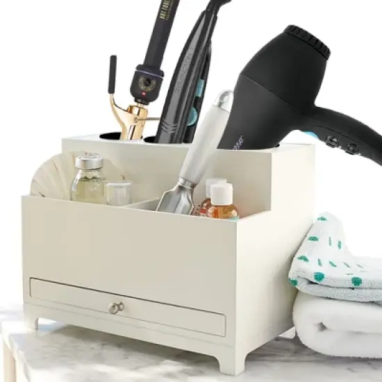 OnDisplay Makayla Deluxe Hair Tool and Accessory Organization Station image {1}