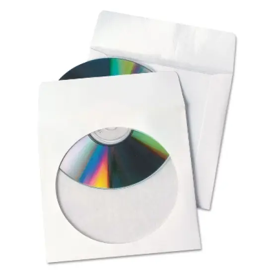 Quality Park Tech-No-Tear Poly/Paper CD/DVD Sleeves 100/Box 77203 image {6}