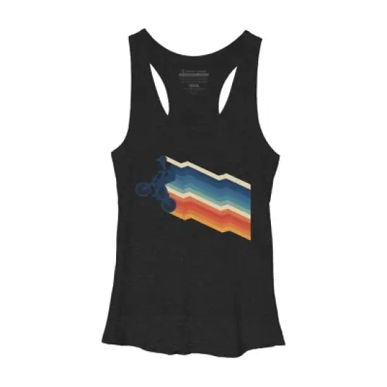 Women's Design By Humans Vintage BMX Racing Streaks By JoshuasPlayhouse Racerback Tank Top image {2}