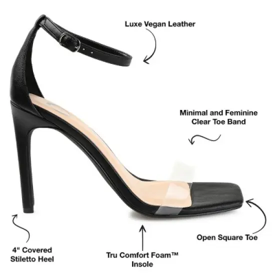 Journee Collection Womens Lorelei Tru Comfort Foam Open Toe High Stiletto Pumps image {7}