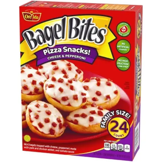 Bagel Bites Cheese & Pepperoni Mini Pizza Bagel Frozen Snacks - 18.6oz/24ct image {11}
