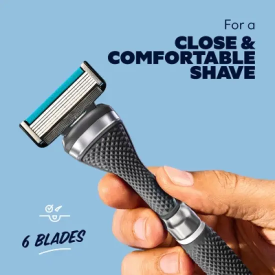 Dollar Shave Club 6-Blade Men's Razor Starter Set - 1 Handle + 2 Cartridges image {6}