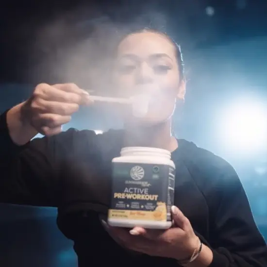 Active Pre-Workout  Stimulant Free Supplement, Promotes Muscle Pump, Hydration, and Unwavering Focus,  Yuzu Mango, Sunwarrior, 30 servings image {4}