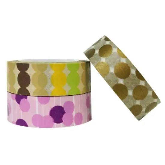 Wrapables Party Time Washi Masking Tape (Set of 3) image {2}