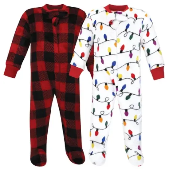 Hudson Baby Infant Boy Plush Sleep and Play, Christmas Lights image {6}