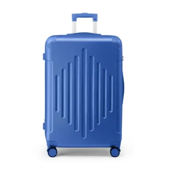 Karl Home Single 24 inch ABS Trolley Case with 2 Corner Protectors Blue image {1}