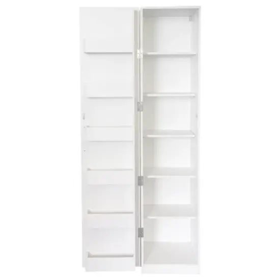 MOEPISY Kitchen Pantry Cabinet, White Freestanding Buffet Cupboards Sideboard with Doors & Shelves image {3}