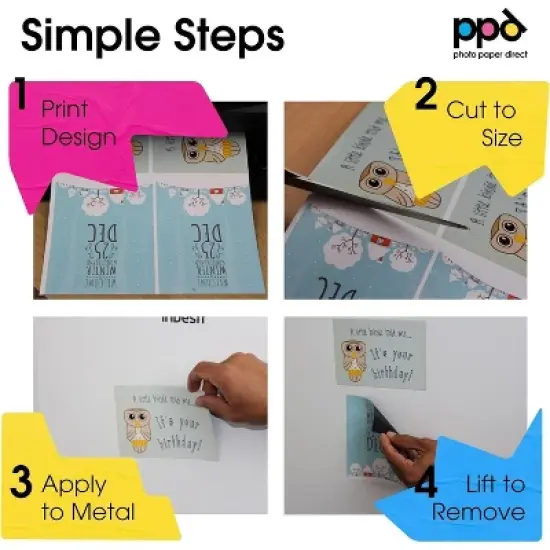 PPD Matte Printable Magnetic Sheets 8.5x11" 10 sheets for Inkjet Printers image {3}