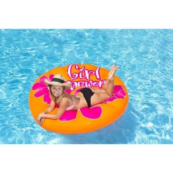 Poolmaster Girl Power Island Inflatable Swimming Pool Float image {9}