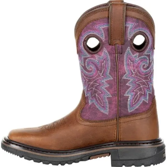 Rocky Original Ride FLX Girls Brown Western Boot image {4}