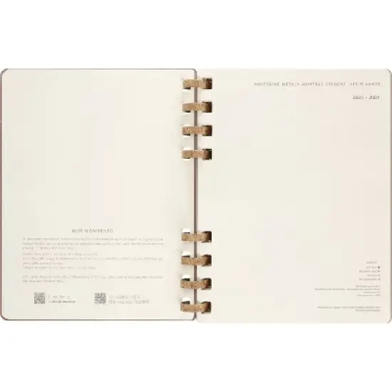 Moleskine 2023-24  Academic Weekly Planner 10"x8" XL Spiral Almond image {3}