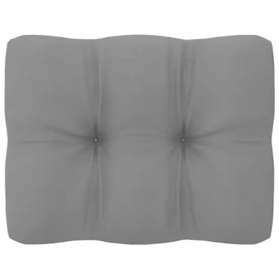 vidaXL Garden Sofa Grey Solid Pinewood, Fabric 4-Seater Modular image {5}