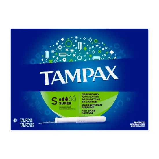 Tampax Tampons - Super Absorbency - Cardboard - 40ct image {10}
