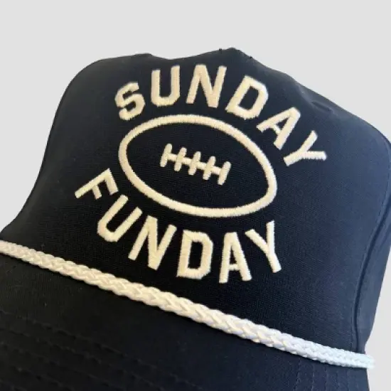 Men's Sunday Funday Baseball Hat - Black image {3}