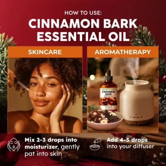 Cinnamon Essential Oil (4 Fl Oz / 118 ml)- KUKKA Cinnamon Bark Oil image {3}