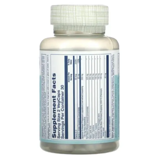 Solaray Acetyl L-Carnitine Alpha Lipoic Acid, 60 VegCaps image {1}