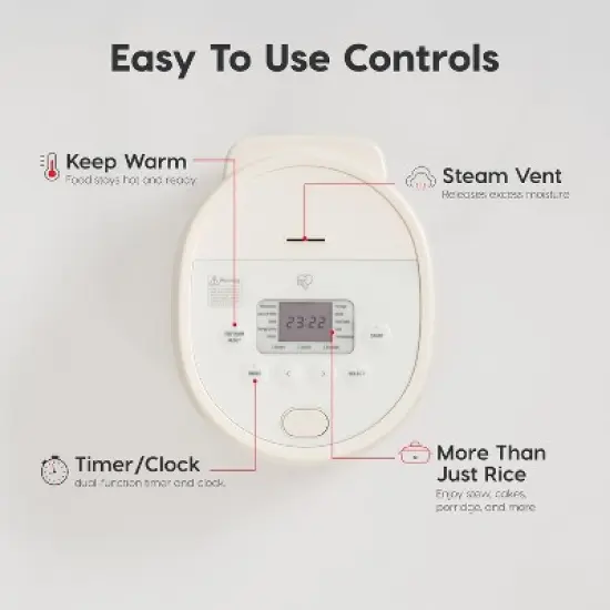 IRIS USA Micom Japanese Rice Cooker, Recipe Presets, Slow Cooker, Steamer, Hot Pot & Warming Function image {1}