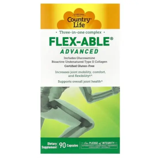 Country Life Three-In-One Complex, Flex-Able Advanced, 90 Capsules image {4}