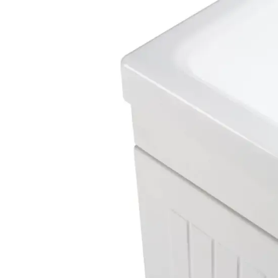 Bishop Traditional Laundry Cabinet with Faucet and ABS Sink White - WyndenHall image {4}