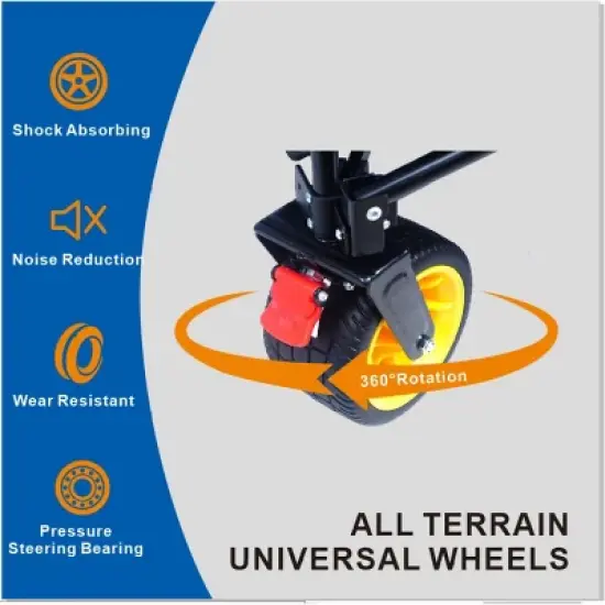 YONWAY 450 LBS Capacity,Double Decker Large Capacity Wagon Cart,with Extended Lower Shelf and 360&deg; Rotating Wheels,for Camping,Shopping,Beach image {7}