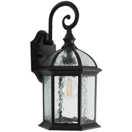 Falyn 8" Outdoor Wall Sconce (Set of 2) - PLT7004 - Black - Safavieh image {2}