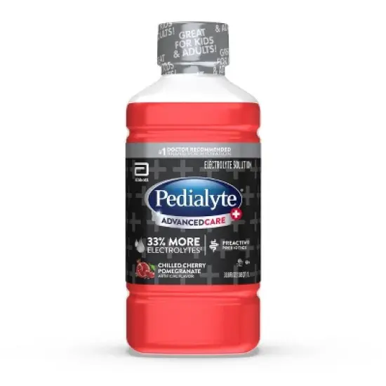 Pedialyte Advanced Care Plus Electrolyte Solution Hydration Drink - Chilled Cherry Pomegranate - 33.8 fl oz image {9}